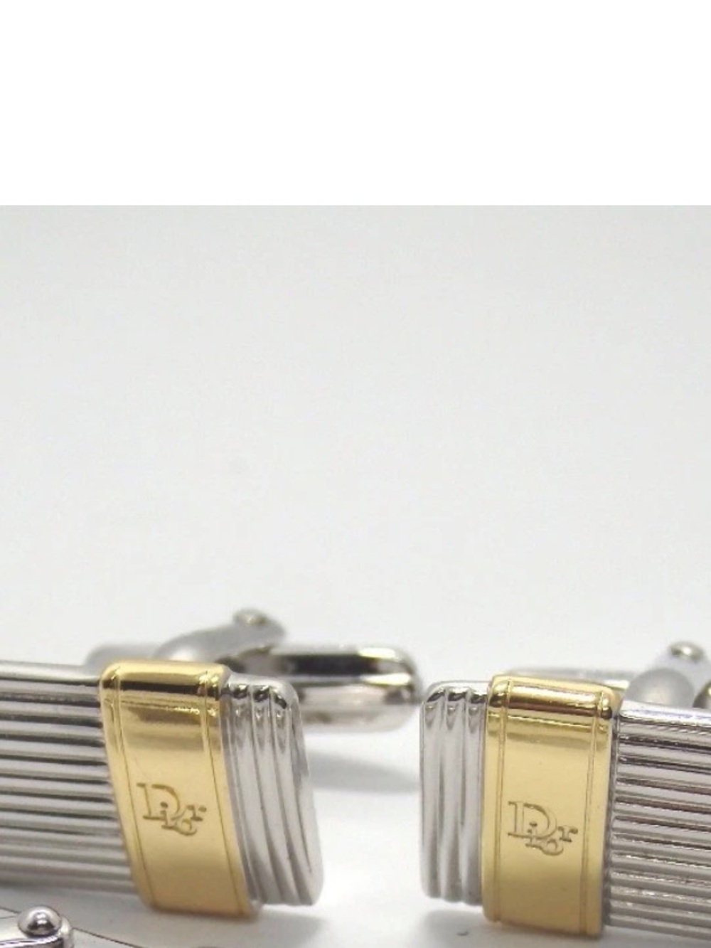 Christian Dior $600 CD Gold&Silver Cufflinks like new in case - Picture 12 of 12